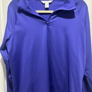 Athleta Vibrant Blue Quarter-Zip Pullover Athleisure Running Pullover